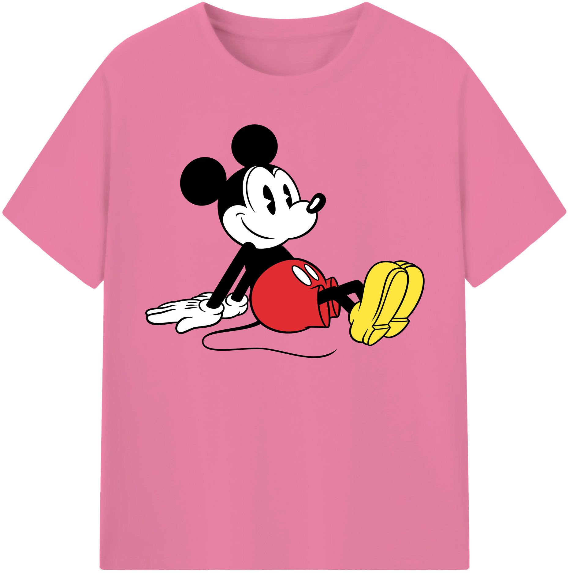 （画像用） ミッキーマウス Mickey Mouse 綿100％半袖Tシャツ（フロントプリント）
